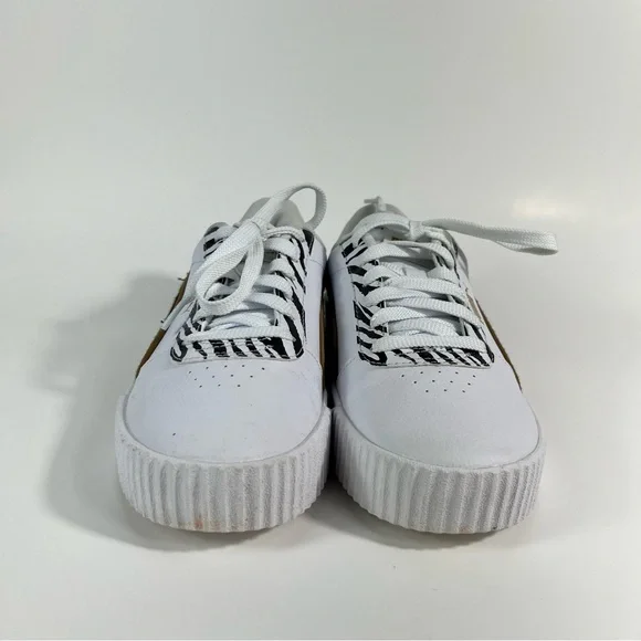 Puma Women's Carina Animal Mix Platform Cheetah Zeebra Stripe Sneakers 6.5 - Picture 4 of 7